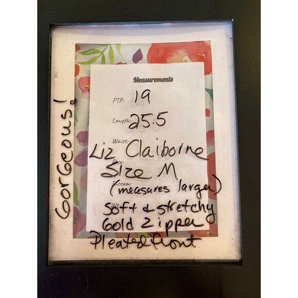 Liz Claiborne Blouse Sz Medium Sleeveless Top Dusty Rose Pleated Neckline Classy - Picture 10 of 10